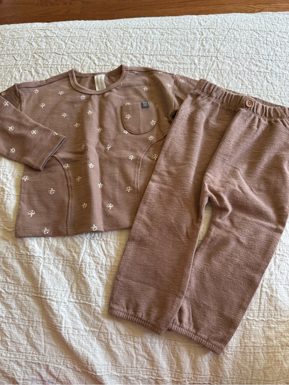 modern moments warm weather brown with mushrooms matching set